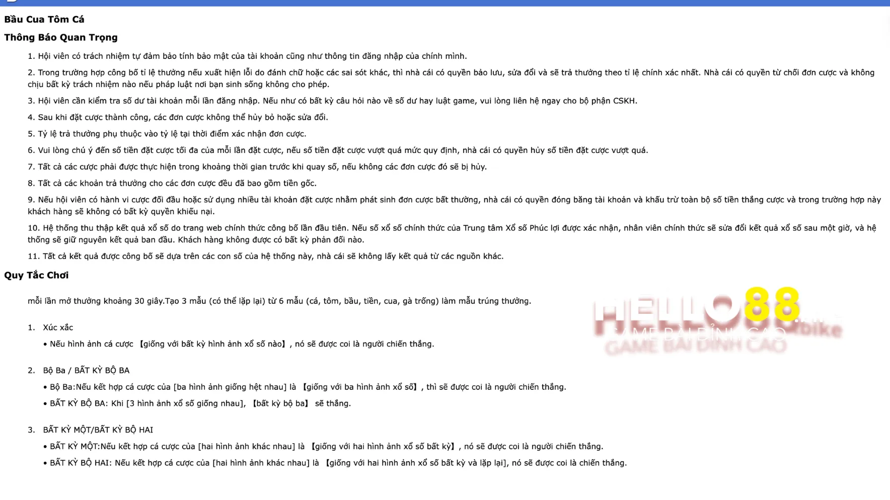 Luật chơi lắc bầu cua Hello88 đơn giản dễ hiểu cho người chơi mới Luật chơi lắc bầu cua Hello88 đơn giản dễ hiểu cho người chơi mới